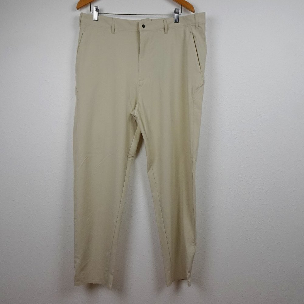 RLX Ralph Lauren Golf Pants Men's Size 36x32 Beige Wicking Elastic Waist